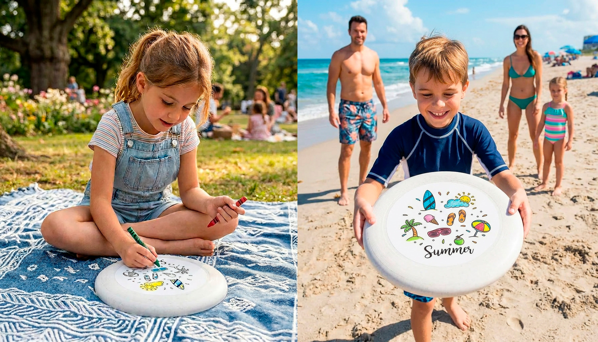 Фрисби-раскраска "Лето" фото на сайте Print Logo.