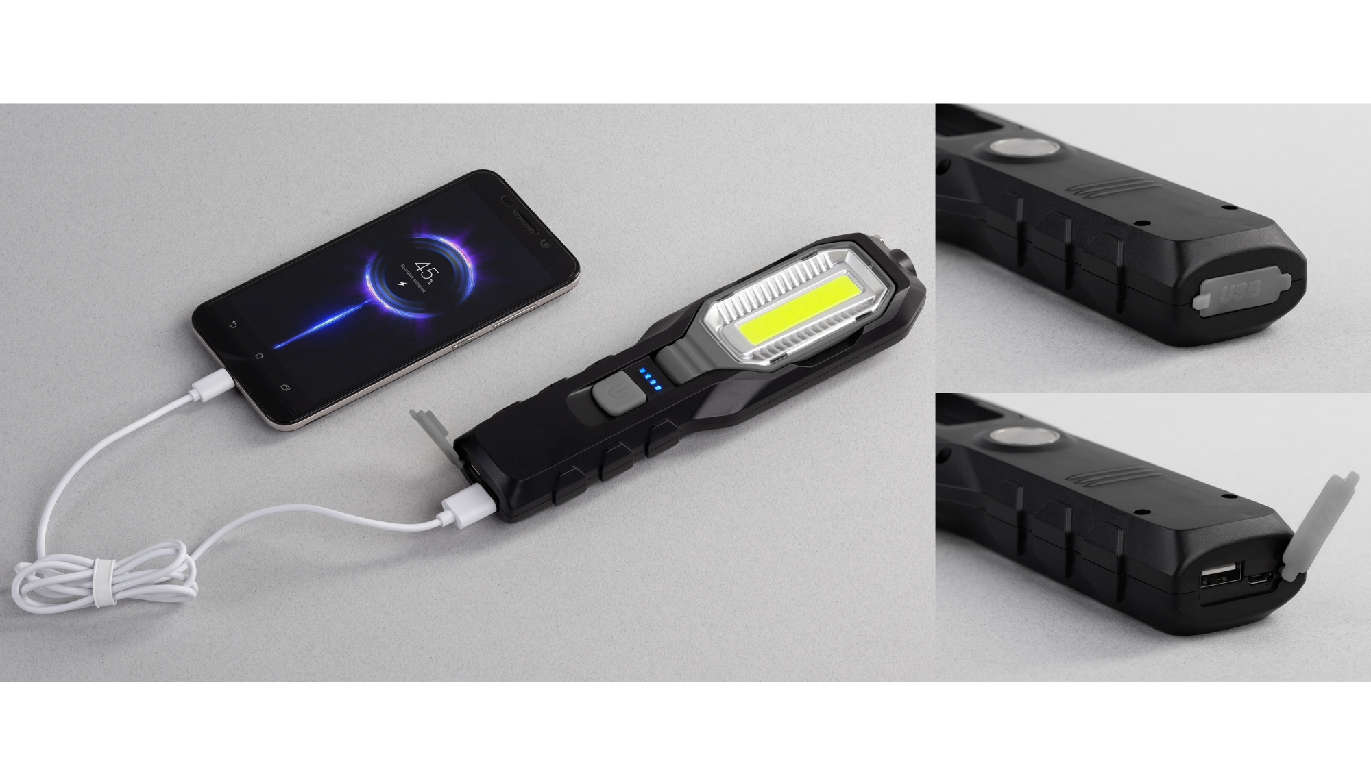 Многофункциональный фонарь "Navigator" с аккумулятором 1800 mAh фото на сайте Print Logo.