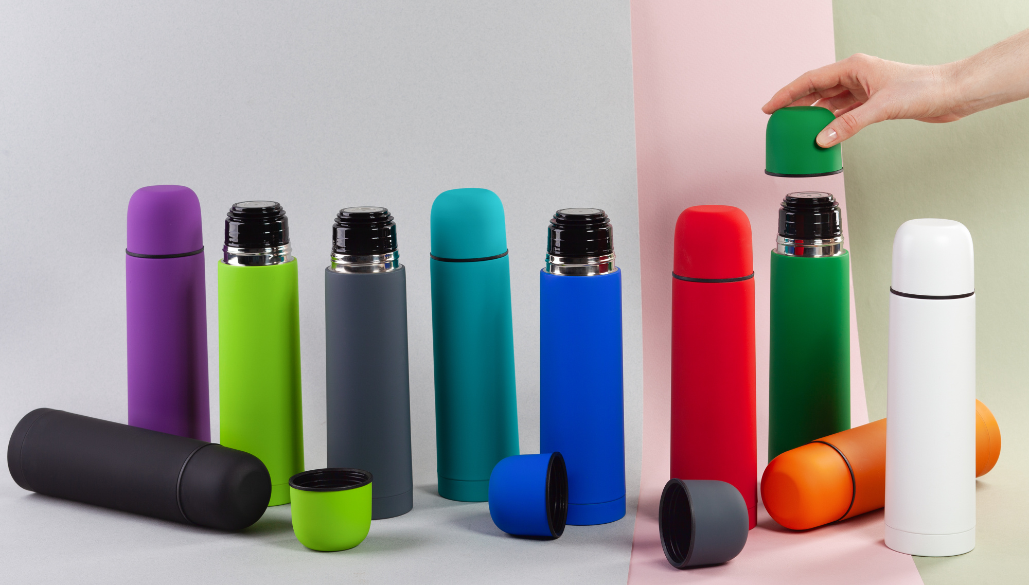 Термос "Крит" 500 мл, покрытие soft touch фото на сайте Print Logo.