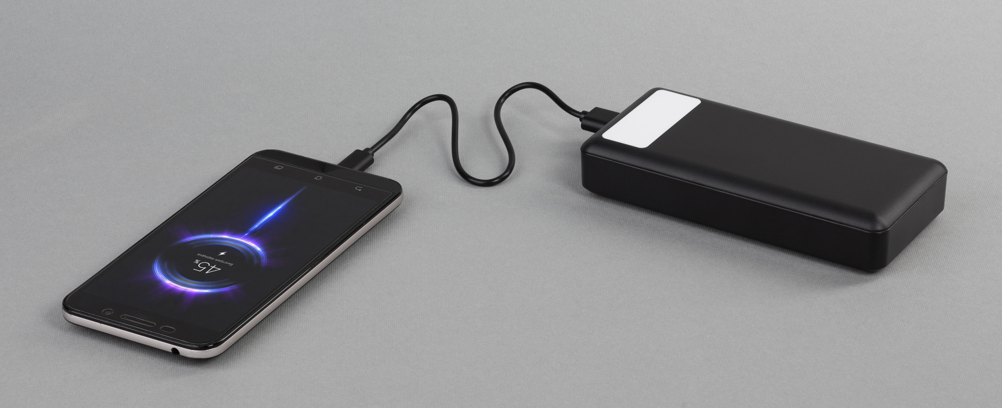 Зарядное устройство "Lumos Max" 20000 mAh с фонариком фото на сайте Print Logo.