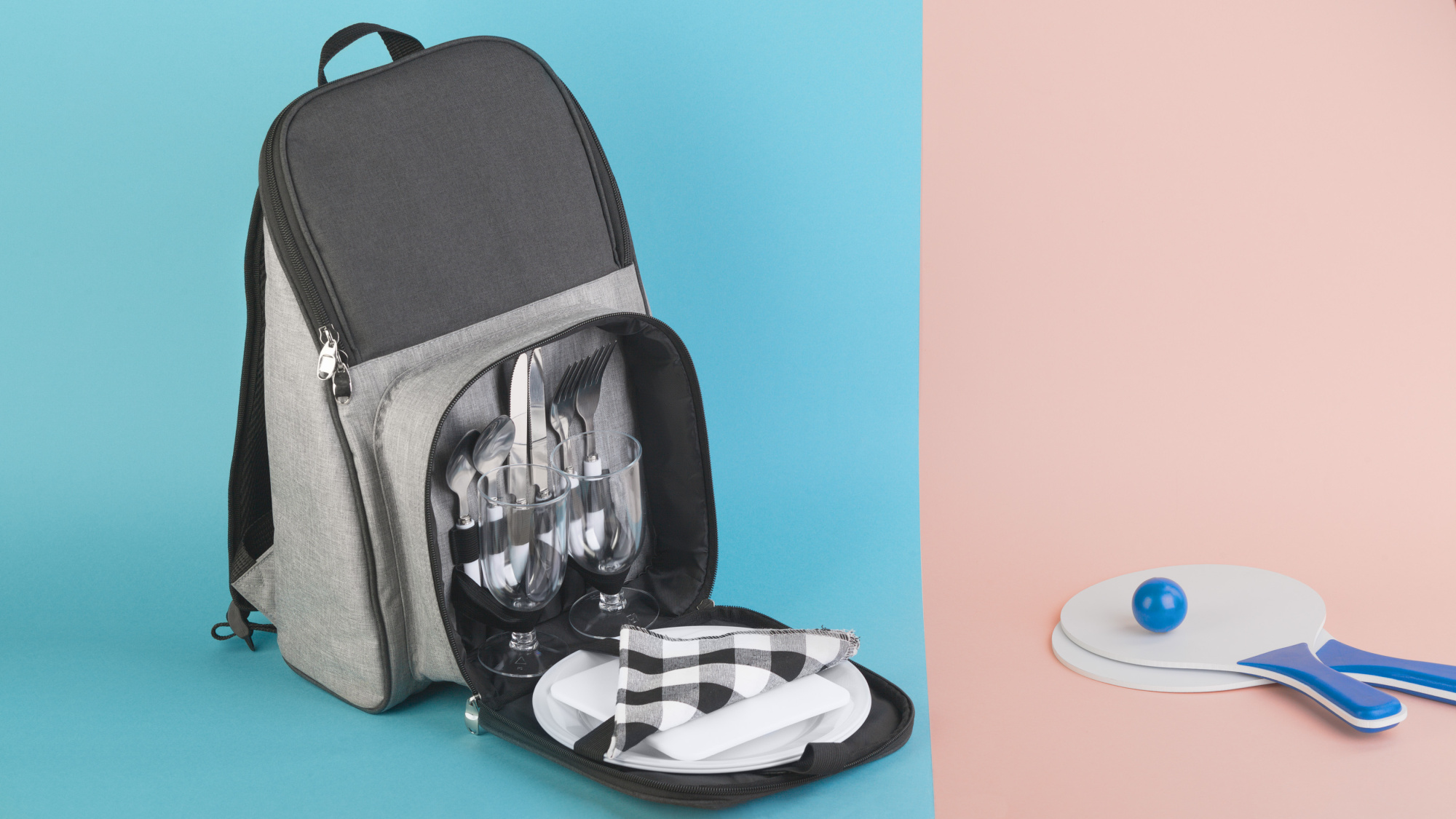 Набор для пикника "Кения" на 2 персоны с холодильным отделением фото на сайте Print Logo.